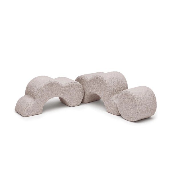 Gaiši pelēks buklē putu rotaļu laukums (3 gab.) augstums 27 cm 88x90 cm – Meowbaby-image-3