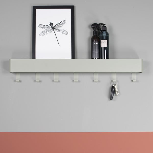 Dūmakaini zaļš metāla sienas pakaramais ar plauktu 72 cm Dax Play – Spinder Design-image-2