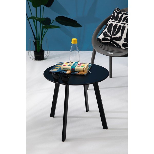 Melns dārza galds Le Bonom Full Steel, ø 50 cm-image-3