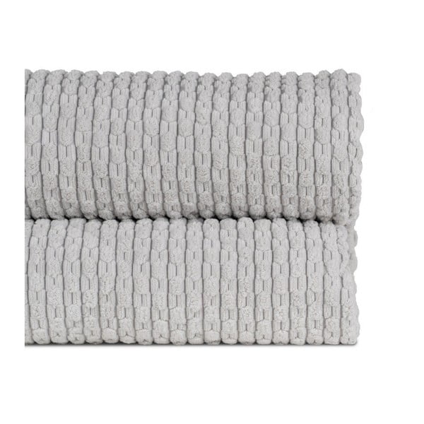 Gaiši pelēks stepēts gultas pārklājs 230x260 cm – Ixia