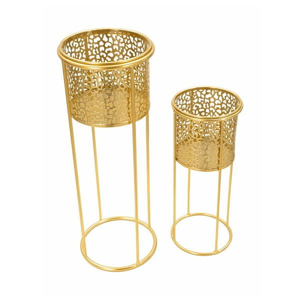 Metāla puķu podu statīvi (2 gab.) ø 17 cm (augstums 46 cm) Nat – Mauro Ferretti-image-2