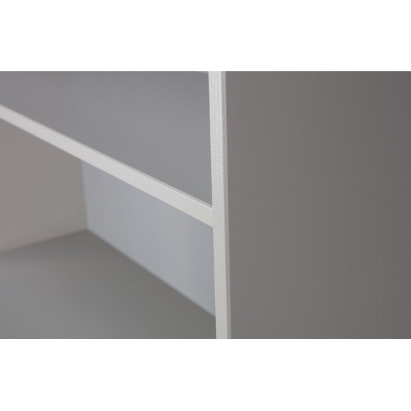 Gaiši pelēks priedes masīvkoka modulārais grāmatu plaukts 78x200 cm Madu – WOOOD-image-1