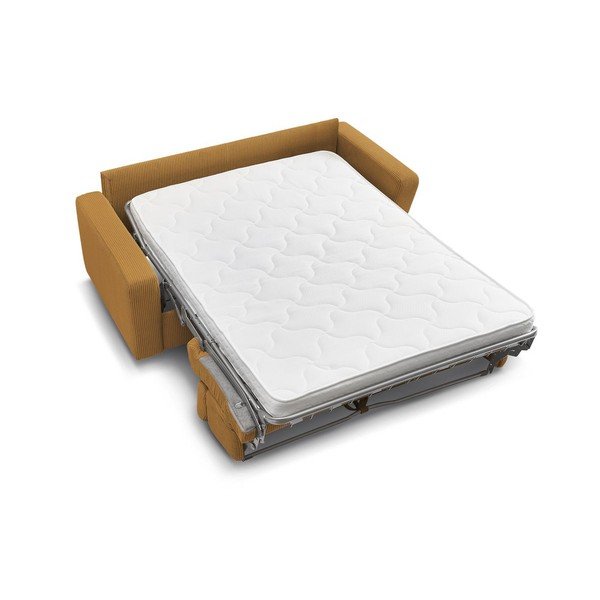 Sinepju dzeltens velveta salokāms dīvāns 195 cm Monaco – Bobochic Paris-image-4