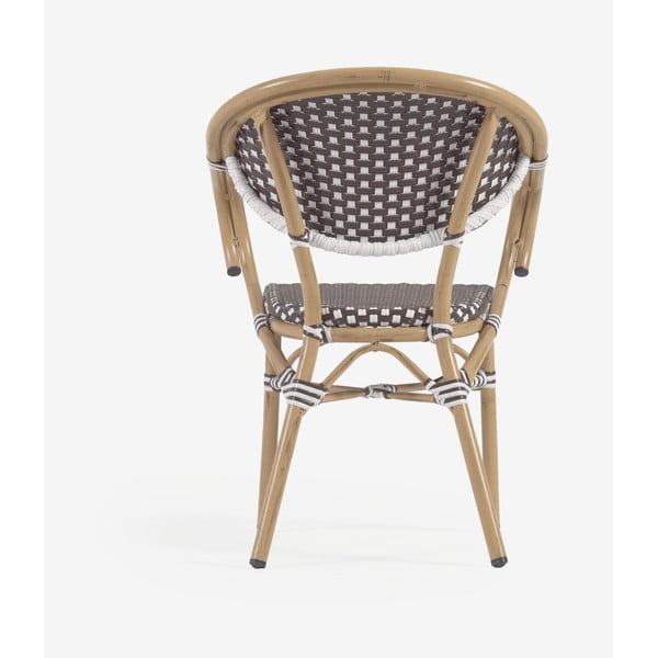 Brūns metāla/plastmasas dārza krēsls Marilyn – Kave Home-image-2