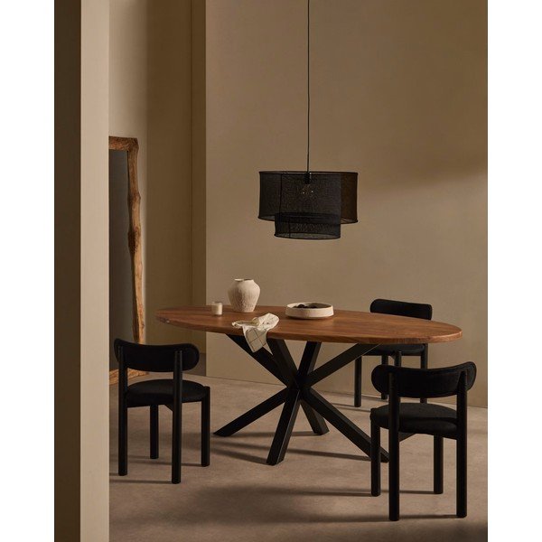 Melns abažūrs ø 60 cm Mariela – Kave Home-image-2