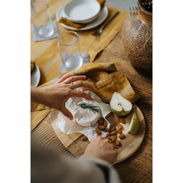 Lina salvetes (2 gab.) Amber Bronze Stripes – Linen Tales-image-3