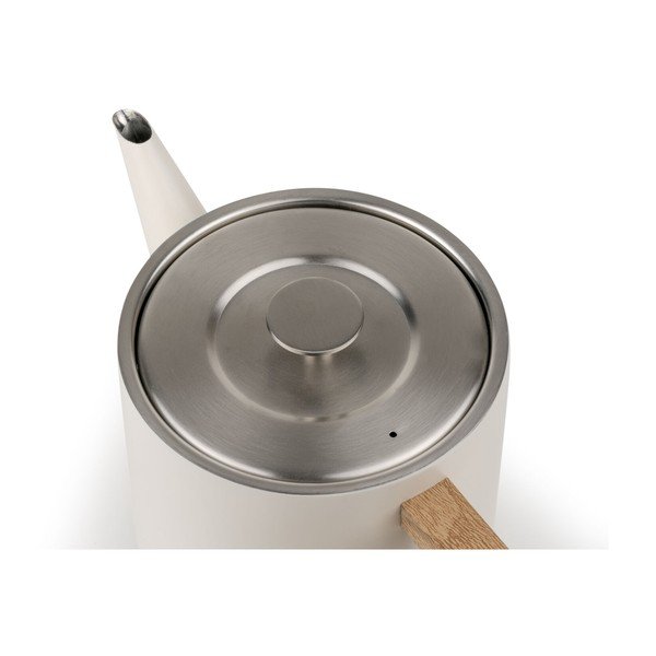 Ziloņkaula krāsas nerūsējošā tērauda tējkanna ar sietiņu 1,1 l Duet Narvik – Bredemeijer-image-3