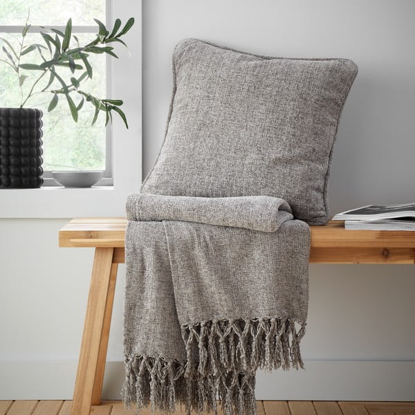 Pelēks pleds no šenila 130x170 cm Wilson – Catherine Lansfield-image-4