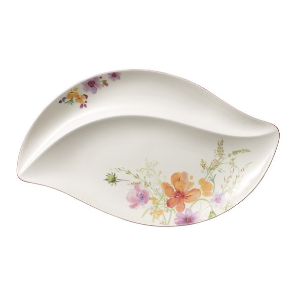 Porcelāna servēšanas šķīvis ar ziedu motīvu Villeroy & Boch Mariefleur Serve, 50 x 30 cm