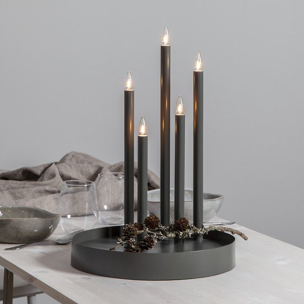 Melns gaismas dekors ø 32 cm Deco – Star Trading-image-1