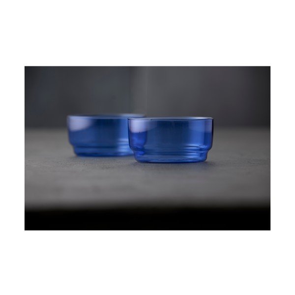 Zilas stikla bļodiņas (2 gab.) 500 ml Torino – Lyngby Glas-image-2