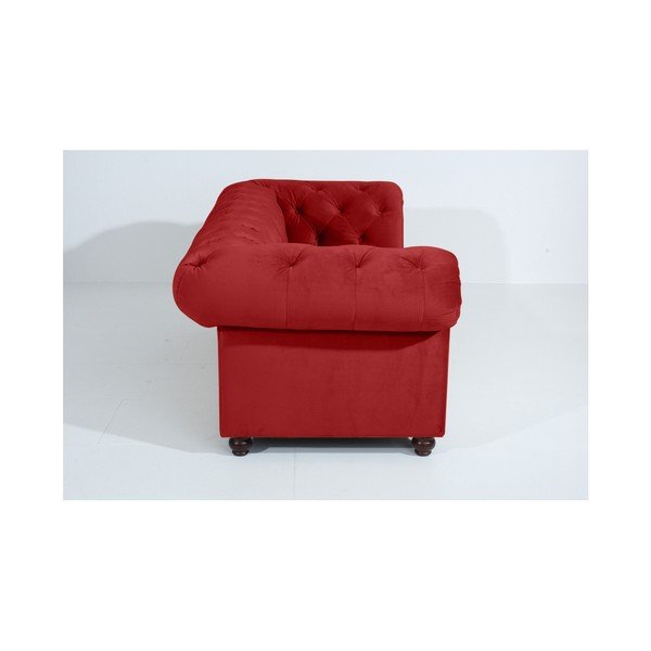 Ķieģeļu sarkans Max Winzer Orleans Velvet dīvāns, 216 cm-image-1