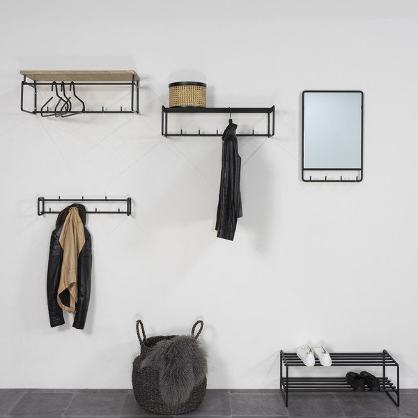 Melns metāla sienas pakaramais Clint – Spinder Design-image-1