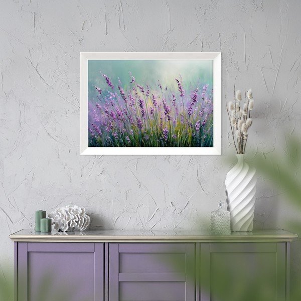 Drukāta glezna ar rāmi 75x56 cm Lavender – Styler-image-2