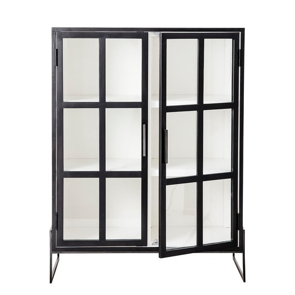 Melna kumode ar stikla durvīm Bloomingville Opal-image-3