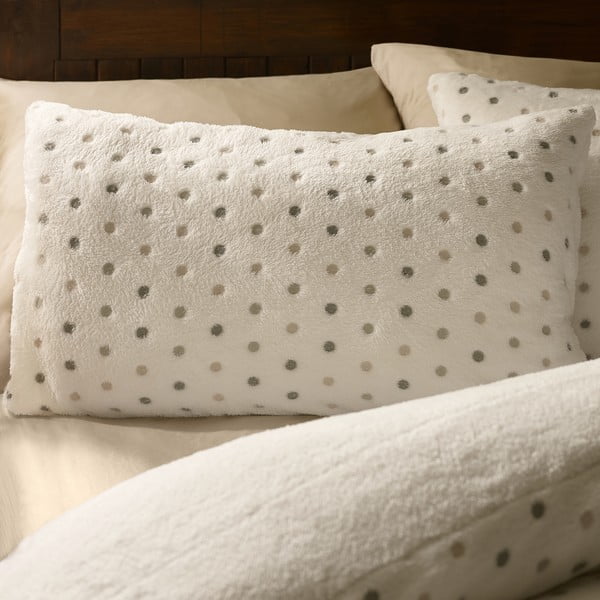 Krēmkrāsas vienguļamā mikroplīša gultas veļa 135x200 cm Cosy Spot – Catherine Lansfield-image-2