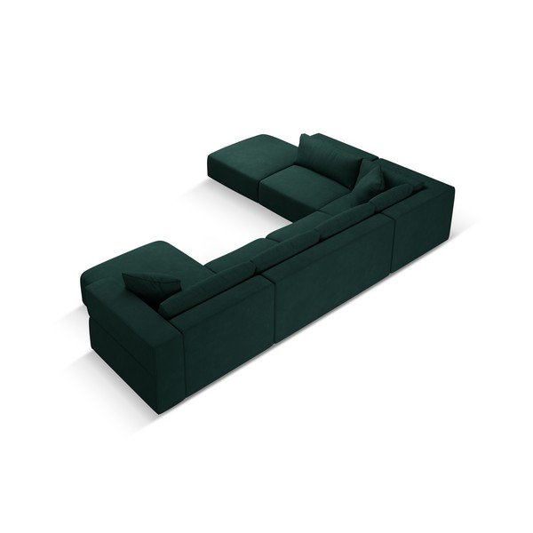 Zaļš stūra dīvāns (ar kreiso stūri/U veida) Esther – Milo Casa-image-3