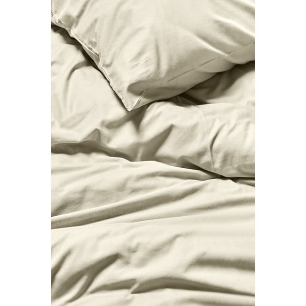 Ziloņkaula krāsas divguļamā gultasveļa no mīkstinātas kokvilnas Bonami Selection, 200 x 200 cm-image-1