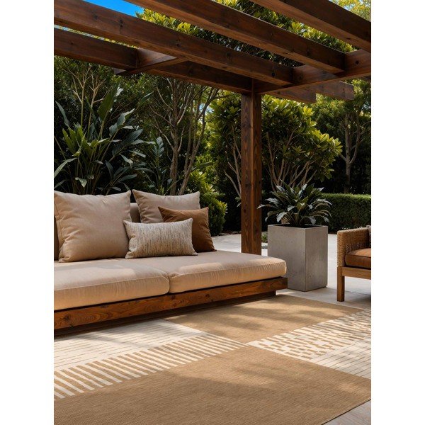 Krēmkrāsas/dabīga toņa iekštelpu un āra paklājs 120x170 cm Haringey Acacia – Ted Baker-image-1