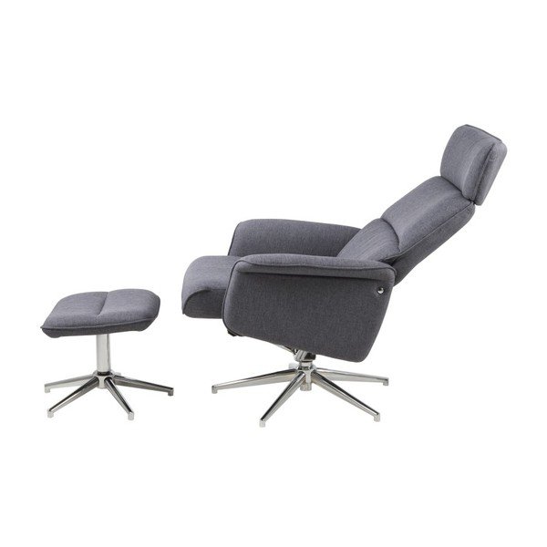 Tumši pelēks krēsls ar kāju soliņu Actona Alura-image-4