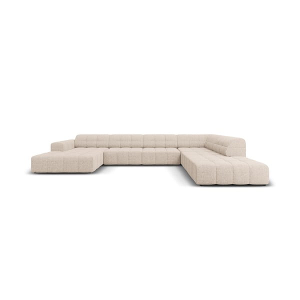 Bēšs stūra dīvāns (ar labo stūri/U veida) Chicago – Cosmopolitan Design