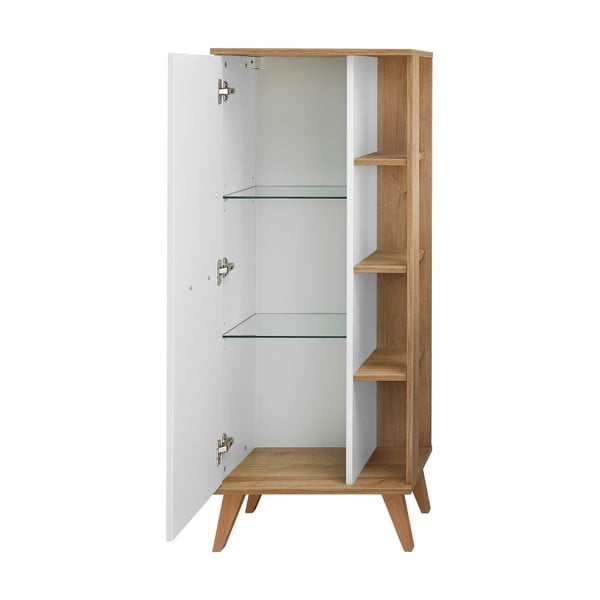 Balts zems vannas istabas skapītis 51x128 cm Set 923 - Pelipal-image-3