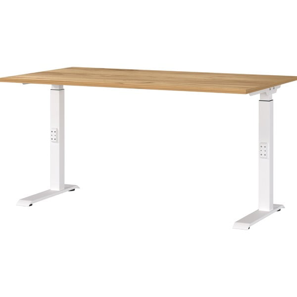 Darba galds ar regulējamu augstumu un ozolkoka imitācijas galda virsmu 80x140 cm Downey – Germania