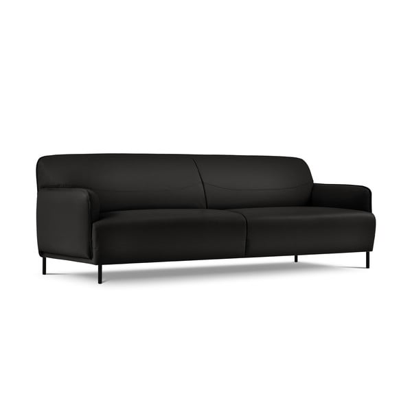 Melns ādas dīvāns Windsor & Co Sofas Neso, 235 x 90 cm-image-2