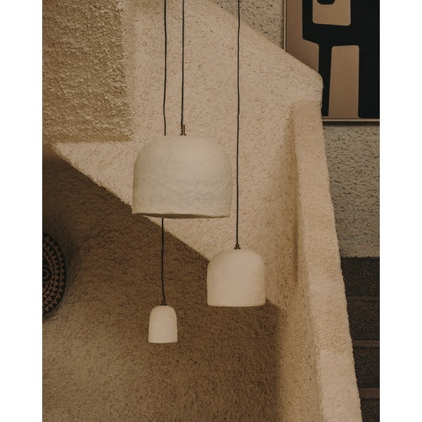 Balta piekaramā lampa ø 35 cm Sineu – Kave Home-image-2