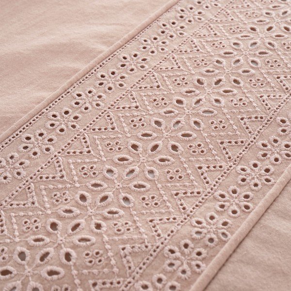 Rozā divguļamā gultas veļa 230x220 cm Broderie Anglaise – Catherine Lansfield-image-3