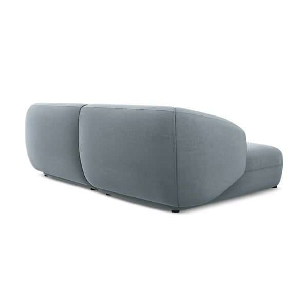 Gaiši zils samta stūra dīvāns (ar kreiso stūri) Moana – Makamii-image-4