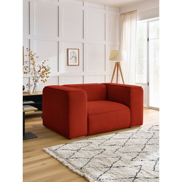 Ķieģeļu sarkans atpūtas krēsls Zephyr – Bobochic Paris-image-1