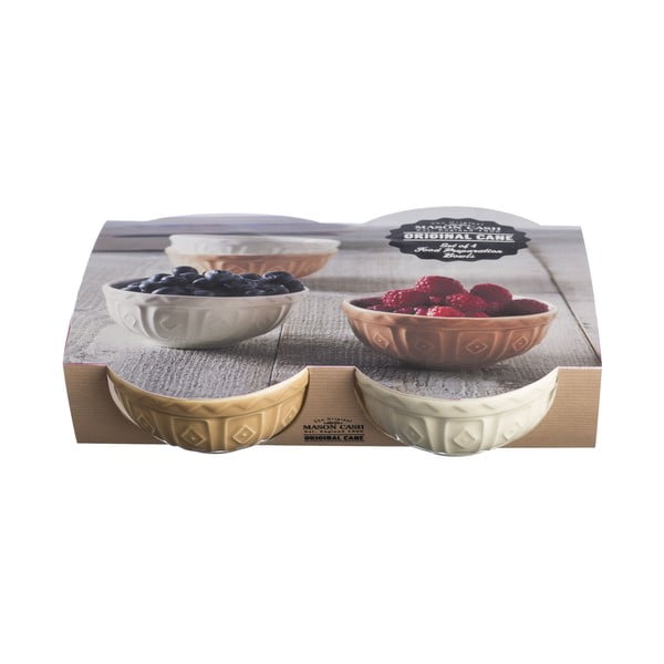 Baltas/bēšas akmensmasas bļodiņas (4 gab.) 200 ml Original Cane – Mason Cash-image-2