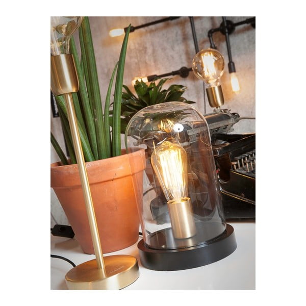 Melna galda lampa ar stikla abažūru (augstums 30 cm) Seattle – it's about RoMi-image-4