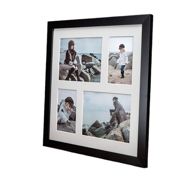 Melns rāmis 4 fotogrāfijām Styler Narvik, 39 x 39 cm
