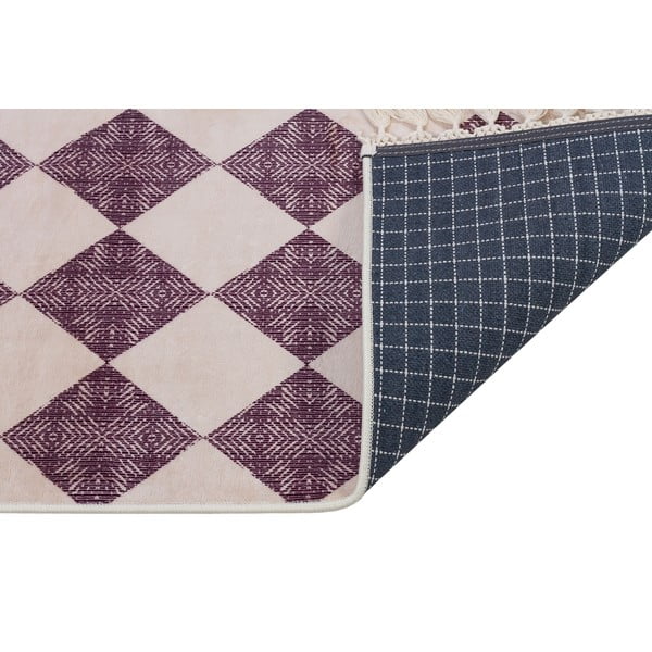 Violets/bēšs mazgājams paklājs 160x100 cm – Vitaus-image-2