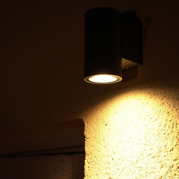 Brūna sienas lampa SULION Rega, augstums 9 cm-image-2
