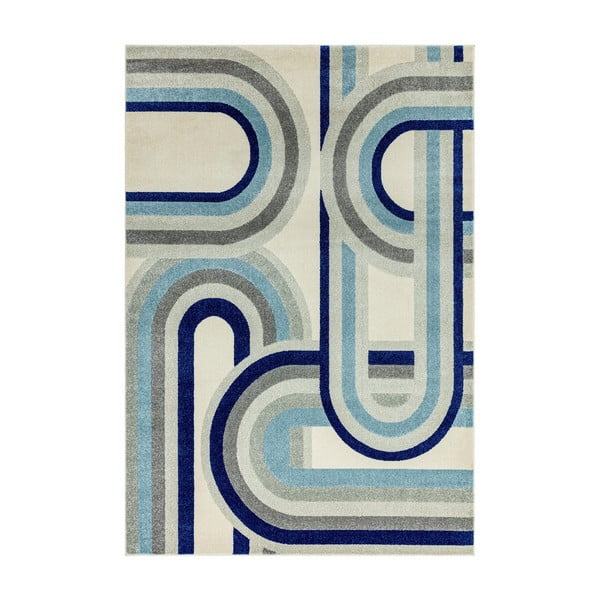 Dūmakaini zils paklājs 160x230 cm Nova Retro Blue – Asiatic Carpets