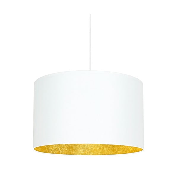 Balta griestu lampa ar zelta krāsas iekšpusi Sotto Luce Mika, ⌀ 40 cm