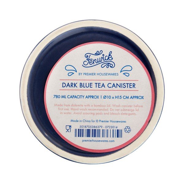 Tumši zils tējas trauks ar bambusa vāku Premier Housewares Fenwick-image-3