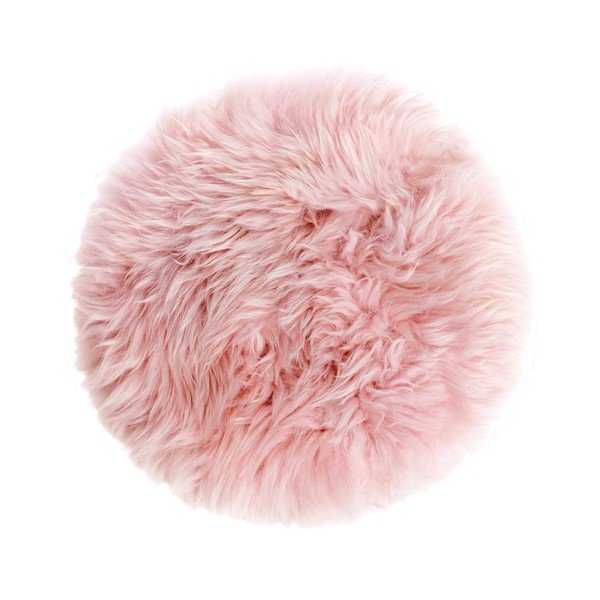 Krēsls ar rozā aitādas sēdekli Royal Dream, ⌀ 36 cm-image-2