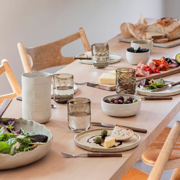 Bēši akmens šķīvji (2 gab.) ø 20 cm Sand Grain – Mette Ditmer Denmark-image-4