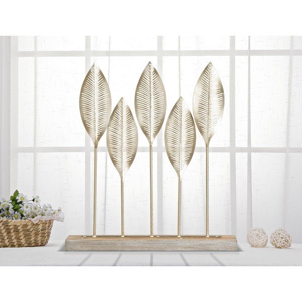 Dekoratīva statuete zelta krāsā Mauro Ferretti Shot Leaf-image-1