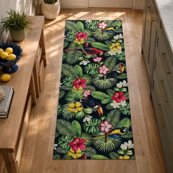 Zaļš paklāja celiņš 52x200 cm Sprinty Tropical – Universal-image-3