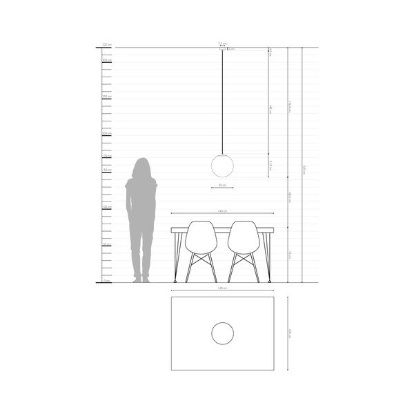 Balta griestu lampa ar vara krāsas ligzdu Sotto Luce TSUKI L, ⌀ 30 cm-image-3