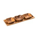 Akācijas koka servēšanas bļodas ar paplāti Premier Housewares Socorro