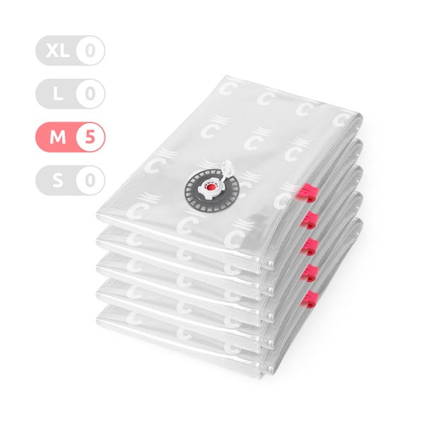 Vakuuma maisi apģērbam (5 gab.) Vacuum M – Compactor-image-1