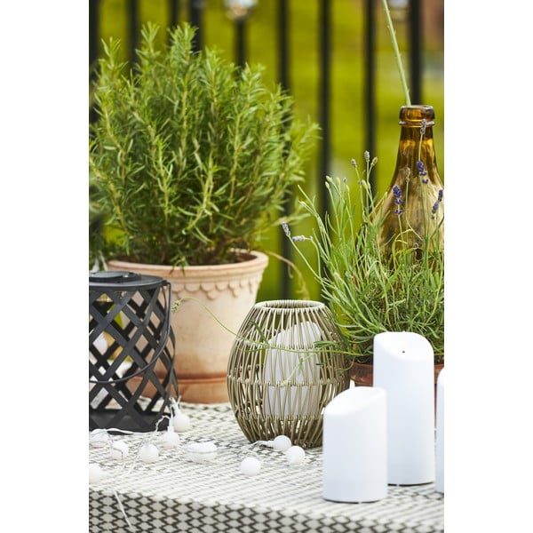 Melna LED laterna Star Trading Calabria, augstums 20 cm-image-4