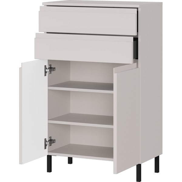 Krēmkrāsas augsts vannas istabas skapis 60x97 cm Salinas – Germania-image-3