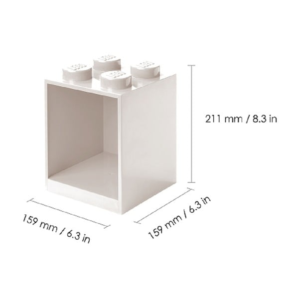 2 bērnu pelēko sienas plauktu komplekts Brick - LEGO®-image-3
